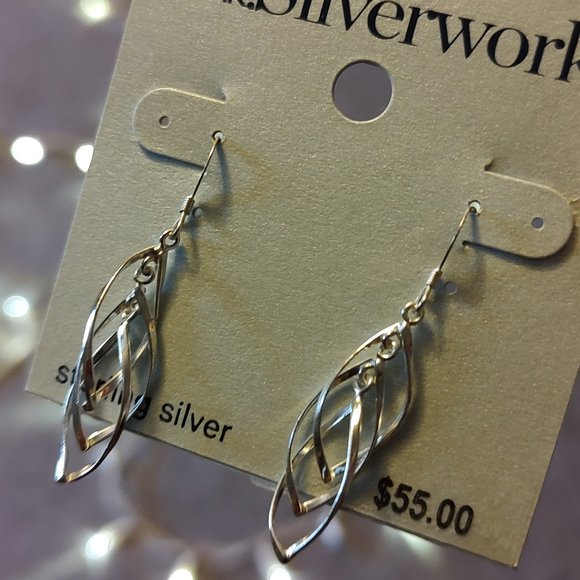 Belk Silverworks Sterling Silver Earrings NWT - Picture 1 of 2